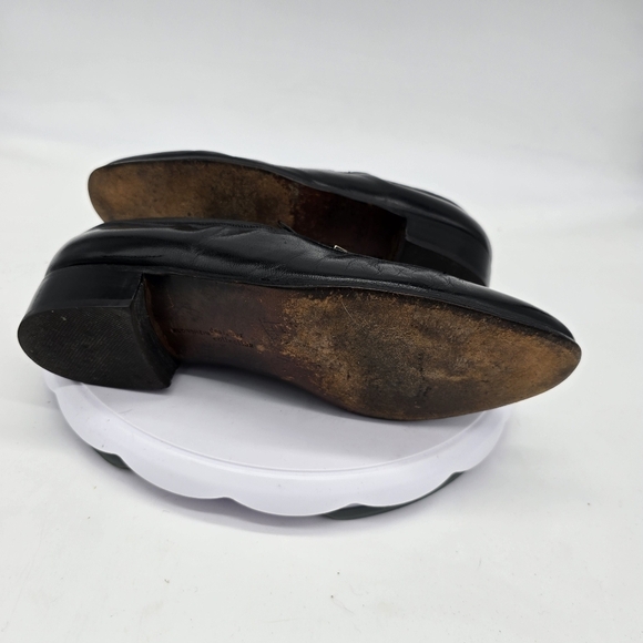 The Florsheim Shoe Men's 7.5 D Black Leather Loafers Slip-On Designer Collection - Picture 9 of 10